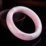 Natural Genuine Pink Rose Quartz Crystal Fashion Lady Bangle Bracelet Inner Diameter 55mm