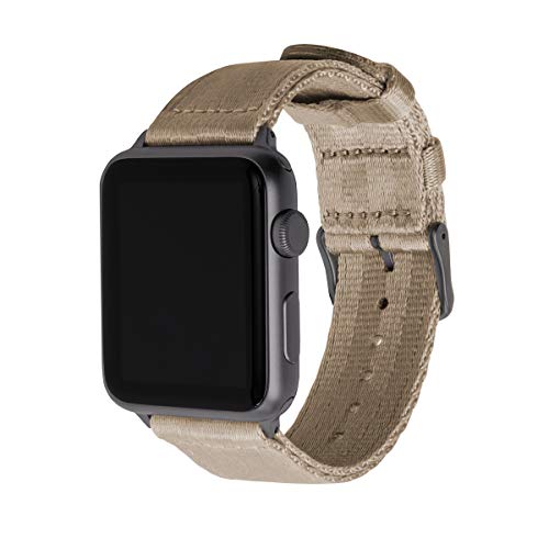 Archer Watch Straps - Seat Belt Nylon Straps for Apple Watch (Khaki, Space Gray, 44/45/46/49mm)