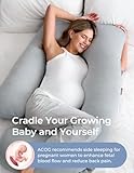 Momcozy Pregnancy Pillows with Cooling Cover, U-Shaped Full Body Maternity Pillow for Side Sleepers 57 Inch - Support for Back, Hip, Belly, Legs for Pregnant Women