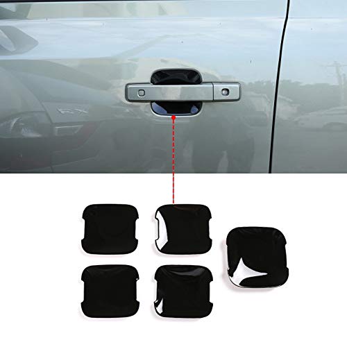 CHEYA 5pcs ABS Car Exterior Door Handle Bowl Cover Trim for Land Rover Defender 110 2020 Car Accessories (Bright Black)