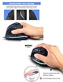 Zelotes c18 Gaming Mouse, Wired Vertical with Control Bar 10000DPI Ergonomic for Computer PC Desktop Macbook Black