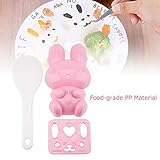 Sushi, Rice Rabbit,Sushi Rice Food-grade PP Cartoon Pattern Sushi Rice Ball for Baby Kids Meal Hiking Egg Sushi Rice Decorating Fondant Cake Tool Cookery