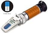 Vee Gee Scientific BTX-1 Handheld Brix Refractometer with ATC, 0-32% Brix Range, 0.2% Resolution, ±0.2% Accuracy, Industrial-Grade, 5-Year Warranty