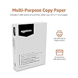 Amazon Basics Multipurpose Copy Printer Paper, 8.5" x 11", 20 lb, 3 Reams, 1500 Sheets, 92 Bright, White