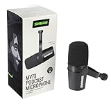 Shure MV7X Microphone - XLR Only Pro Quality Dynamic Mic for Podcasting & Vocal Recording, Voice-Isolating Technology, All Metal Construction, Mic Stand Compatible, Optimized Frequency - Black