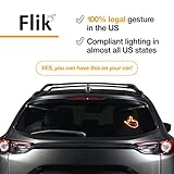 FLIK - THE ORIGINAL Middle Finger Light - Give The Bird & Wave to Drivers - Hottest Gifted Car Accessories, Truck Accessories Car Gadgets Road Rage Signs for Men, Women, Teens - Funny Back Window Sign