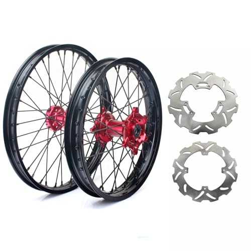 TOFR 21" 18" Wheels Hubs Rims Brake Rotors Set for Honda CRF250R CRF450R CRF 250X 450X 04-16