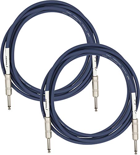 Fender 10-Foot Original Instrument Cable, Straight-Straight, Midnight Blue - 2 Pack
