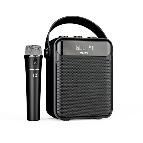 SHIDU Voice Amplifier, Portable Speaker with UHF Wireless Microphone 40W Personal Pa System Support Bluetooth/TF Card/USB/AUX/MIC for Classroom, Tour Guide, Coaching, Training, Meetings, Singing