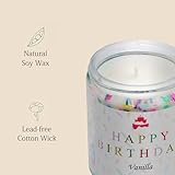 Happy Birthday Candle - Birthday Gifts for Women, Best Friend Birthday Gifts Ideas, Natural Soy Wax Vanilla Scented Candles