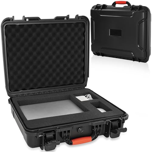 WELIDAY Waterproof Laptop Hard Case for 15.6-17.3 inch Gaming Laptops & Accessories - Heavy Duty Laptop Storage Case with Pull & Pluck Foam Layer (Black)