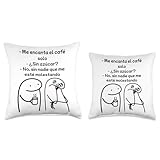 Me encanta el cafe solo, sin azucar, no, sin nadie que me es Throw Pillow