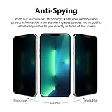 Diacube 2-Pack Anti Glare Matte Privacy Screen Protector for iPhone 16 Pro [Anti Spy PET Flexible Film][Anti Fingerprint][Highly Responsive Touch][Bubble-Free Easy Installation with Alignment Jig]