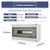 SHIHUANI Electrical Distribution Box HT Series Junction Box 2/3/5/8/12/15/18/24WAY PC Plastic Outdoor Electrical IP65 Distribution Box(HT 18WAY)