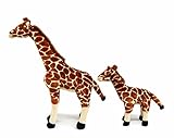 Ice King Bear Mom and Baby Stuffed Animals Set Zoo Wild Animals (Giraffe)