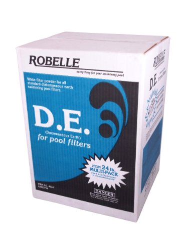Robelle 24-Pounds Premium D.E. for Pool Filters, Diatomaceous Earth DE Pool Filter Powder, Made in USA