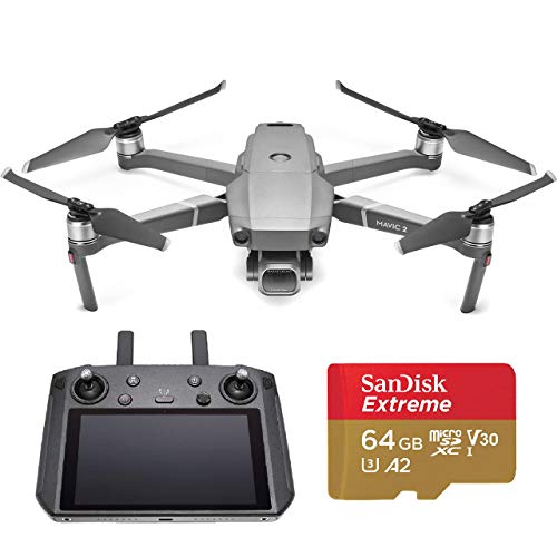 DJI Mavic 2 Pro Drone Quadcopter with Smart Controller, Starter Bundle, 64GB SD Card (Renewed)