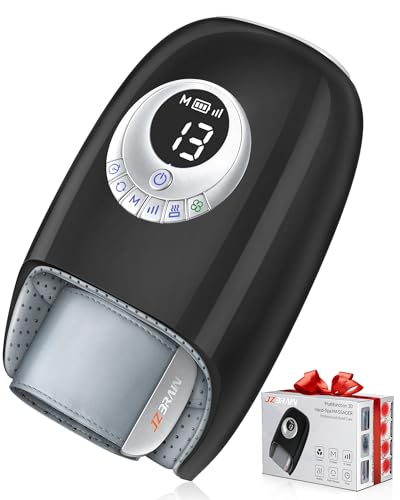 JZBRAIN Hand Massager with Heat and Compression : Full Hand and Wrist Massage with Palm Kneading Rollers - Gifts for Arthritis Pain Relief Relaxation & Circulation - HSA or FSA Eligible