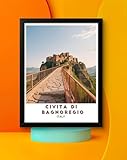 hohadoi Civita Di Bagnoreggio Poster Stunning Art Print Of Civita Di Bagnoreggios Timeless Hilltop Village Perfect Wall Decor