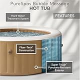 INTEX 28427EH PureSpa Bubble Massage Spa Set Outdoor Inflatable Portable Hot Tub, Includes Energy Efficient Spa Cover, Saltwater System Ready, 6 Person, 85in x 28in