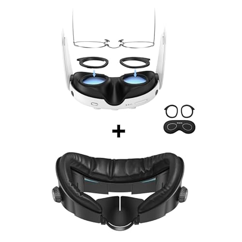 AMVR Lens Protector Glasses Spacer Set and Upgraded Comfort Face Pad Compatible with Meta/Oculus Quest 3