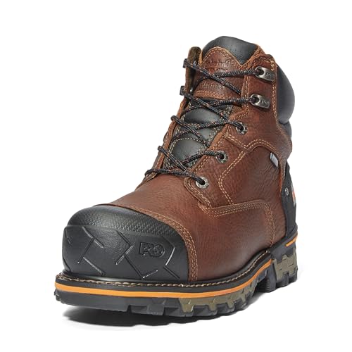 Timberland PRO Men's Boondock 6 Inch Composite Safety Toe Insulated Waterproof Industrial Work Boot, Brown-2024 New, 10.5