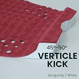 Modern Grips Surfboard Traction Pad 3-Piece (Dark Red Burgundy/White)