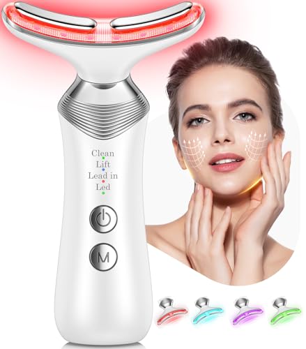 YUMAID Facial Massager Red-Light-Therapy-for-Face, LED Light Therapy Device, Face Tool for Skin Care