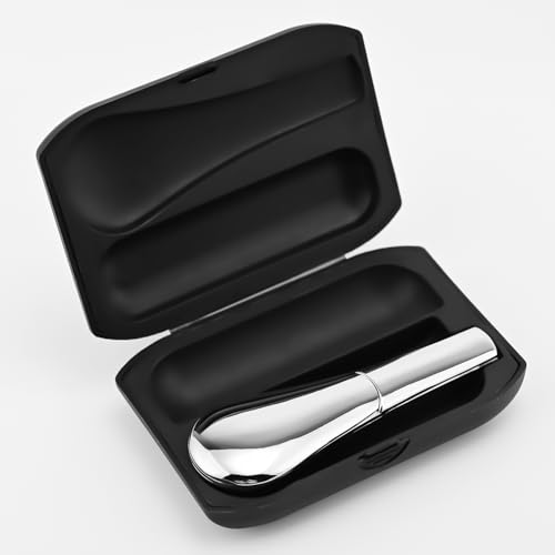 Aluminum Alloy Spoon-Type Pipe, Magnetic Three-Layer Structure Safety Pipe, Pipe Gift, With Gift Box, Smoking Enthusiast Accessories (Silver)