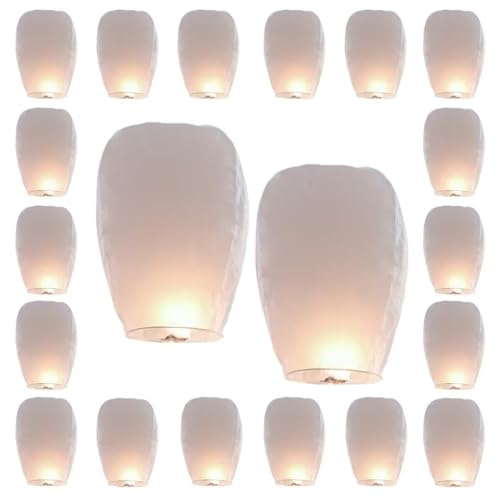 Paper Lanterns in Memorial Events for 20 Pack White, Easy to Use. Paper Lanterns for Weddings Party Celebration Event and Festival.