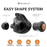 Decibullz Percussive Moldable Earplugs for Hunting & Shooting, Gun Range Hearing Protection for Shooters, Reusable Ear Plugs for Shooting Range