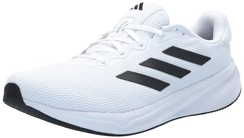 adidas Men's Response Running Sneaker, White/Black/White, 9.5