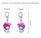 HUANGQH 20PCS Cartoon Kitty Keychain Acrylic Double Sided Design Keychain for Tags Goodie Bag Stuffer Christmas Gifts