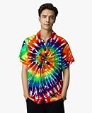 Rainbow Shirt Men Bowling Short Sleeve Regular Fit Casual Rainbow Button Up Shirts