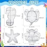 4 Pcs Ocean Theme Resin Molds 3D Large Silicone Epoxy Resin Seahorse Shells Starfish Octopus Molds for DIY Art Craft Wall Hanging Home Decor Holiday Gifts