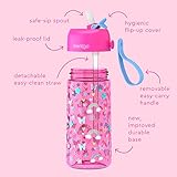 Bentgo Kids Water Bottle 2-Pack - Leak-Proof, Durable Tritan, BPA-Free 15 oz Cup for Kids/Toddlers 3+; Flip-Up Straw; Dishwasher Safe for School/Sports/Daycare/Camp (Rainbows & Butterflies/Fairies)