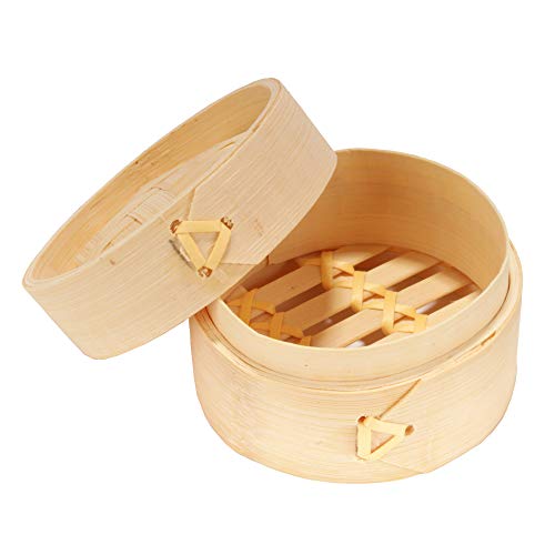 BambooMN 3 Inch Mini Bamboo Dim Sum Dumpling Steamer Basket for Dessert Party Favors Wedding Birthday Home Decorations Supplies, BambooMN 30 Pieces