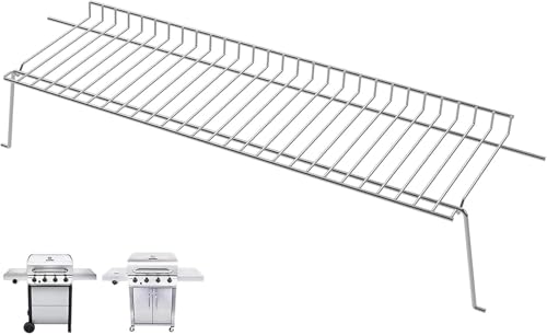 PETKAO G470-0001-W1 Grill Warming Rack for Charbroil Performance 4 Burner Grill Replacement Parts 463342119 463347519 463342118 463376117 463376217 463332718, Swing Away Grid for Charbroil Accessories