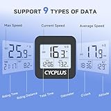 CYCPLUS GPS Bike Computer, Wireless Cycling Computer with Automatic Backlight, Bicycle Speedometer Odometer with Waterproof and Large Battery, Provide Professional Data Analysis(New Upgraded)