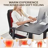 Mymyth Heated Seat Cushion for Office Chair - Thick and Soft Warm Seat Cover in Winter- Easy Controller to Relieve Fatigue and Reduce Stress - Comfortable Heating Pad with Power Adapter for Home Etc.