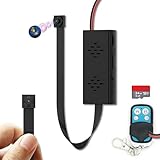 QAOLZCC Full 4K HD Mini Security Camera, DIY Module Tiny Wireless Remote Control Small Nanny Cam with Free 64G SD Card, Smart Home Surveillance Equipment for Security(No Need Wi-Fi)