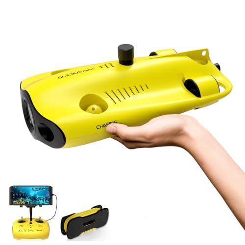 Underwater Drone, Mini S submarine drone with 4K+EIS Image Stabilization Camera for Real-Time Viewing Depth & Temperature Data, Direct-Connect Remote Controller, Dive to 330ft Underwater, Portable ROV