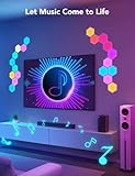 Govee Glide Hexa Light Panels, RGBIC Hexagon LED Wall Lights, Wi-Fi Smart Home Decor Creative Wall Lights with Music Sync, Works with Alexa Google Assistant for Indoor Decor, Gaming Decor, 10 Pack