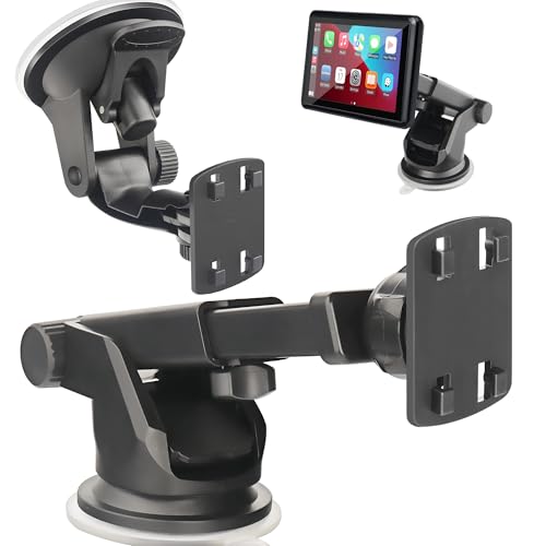 Carplay Mount(2Pcs),(4.3"-10")Backup Camera Monitor Mount,Android Auto Screen Dashboard Mounting Bracket for Carpuride,Car Play Screen Windshield Suction Cup Mount,Rear View Camera Display Holder
