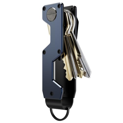 MINBERAND Key Organizer Compact Key Holder Metal Key Chain Minimalist key case key holder for keychain Secures 1-5 Keys