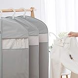 Dress Bags for Gowns Long, 65'' Long Dress Clear Garment Bag(Set of 4, 23.3'' X 65'')