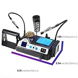 WEP 927-IV Soldering Station Kit High-Power 110W with 3 Preset Channels, Sleep Mode, LED Magnifier, 5 Extra Iron Tips, Tip Cleaner, 2 Helping Hands, Tip Storage Slots, Lead-free Solder Wire, Tweezers