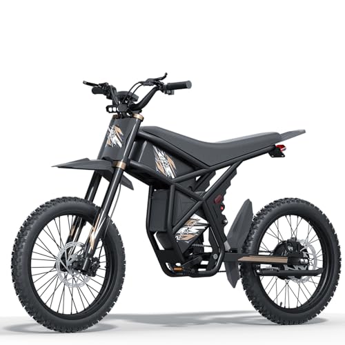 Upgraded GT73PRO/GT73 Electric Motorcycle for Adults Teens 3000W 60V/2400W 48V, Max 50/37 MPH & 2160Wh/1747Wh Dual Battery, 85 Mile Long Range Ebike with 25" Dirt Tires E DirtBike (Retro)