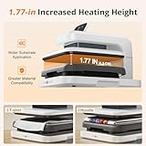 HTVRONT Auto Heat Press 2 - Heat Press Machine for T Shirts with Adjustable Pressure & Higher Heating Height, Heats Up Fast and Evenly Heat Press 15x15 for HTV, Sublimation, Heat Press Projects