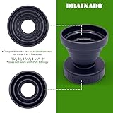 DRAINADO - Multi Vacuum Hose to PVC Pipe Adapter - Help Unclog A/C Drain Lines Effortlessly - No More Reducers, Duct Tape or Makeshift Tools - Compatible with Various Vacuum Hoses and PVC Pipes Sizes